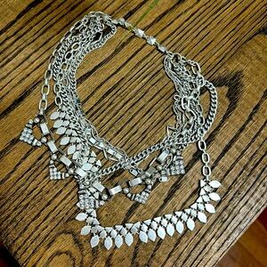 Stella & Dot Silver layering necklace